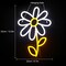 Summer Daisy Flower Neon Sign – White & Gold LED Light for Bedroom & Party Decor (USB Powered)